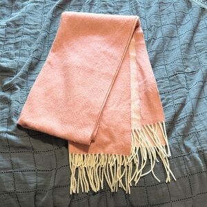 Aria Soft Pink Scarf with Fringe cashmere